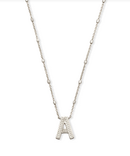 Letter A Pendant Necklace in Silver - Kendra Scott