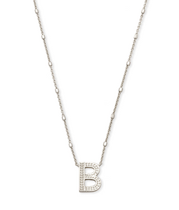 Letter B Pendant Necklace in Silver - Kendra Scott