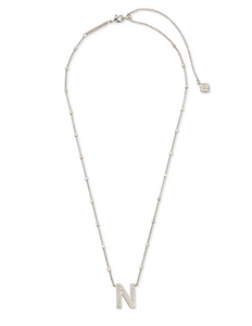 Letter N Pendant Necklace in Silver - Kendra Scott