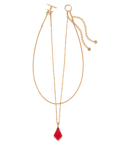 Alex Gold Faceted Convertible Necklace in Cranberry Illusion - Kendra Scott