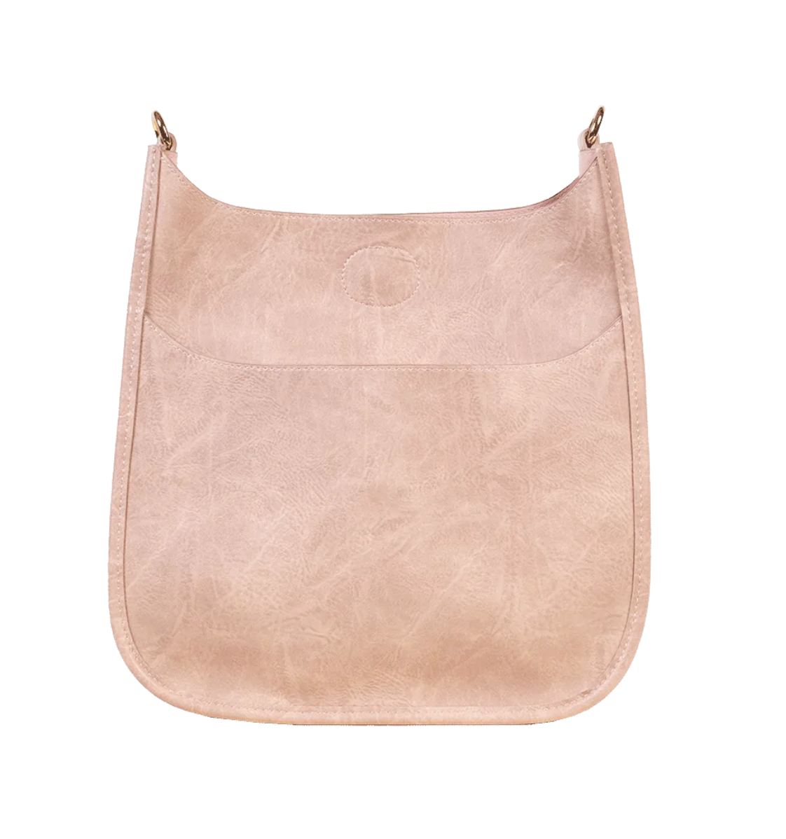 Blush Classic Vegan Leather Messenger - Ahdorned
