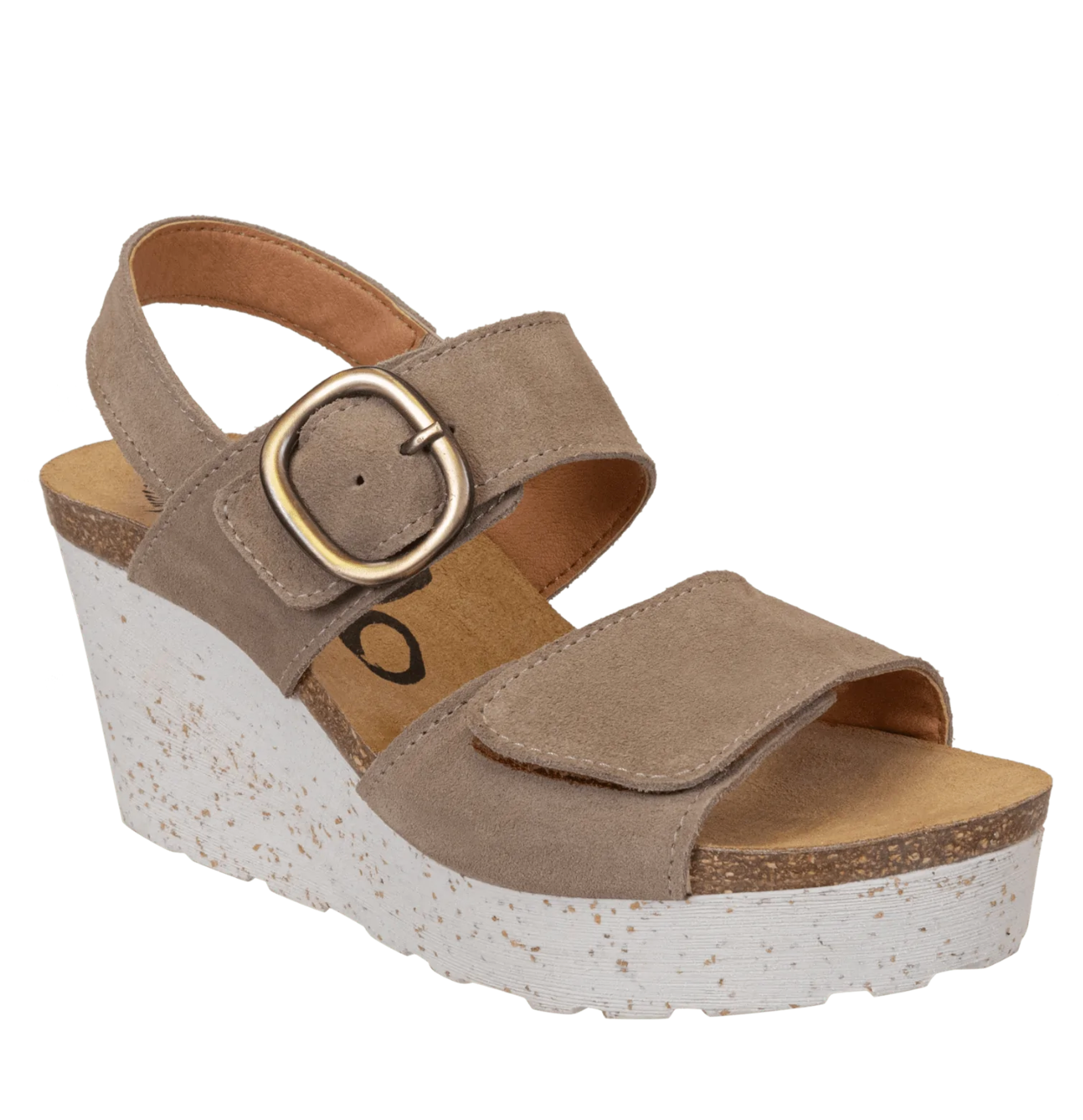 Peasant in Greige Wedge Sandals