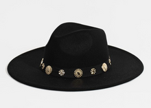 Coin Disc Ribbon Fedora Hat