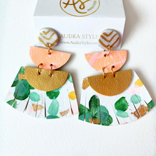 Pastel Floral Fan Earrings