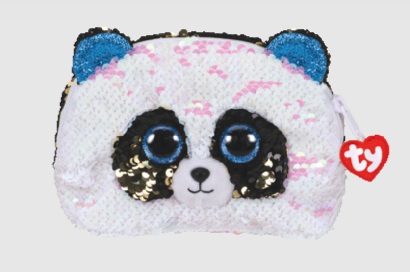 Bamboo Reversible Sequin Accessory Bag - TY