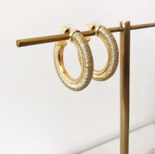 Metallic Thread Hoop Earrings
