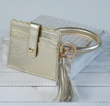Bridgette Bangle Keychain with Scalloped Edge Card Holder