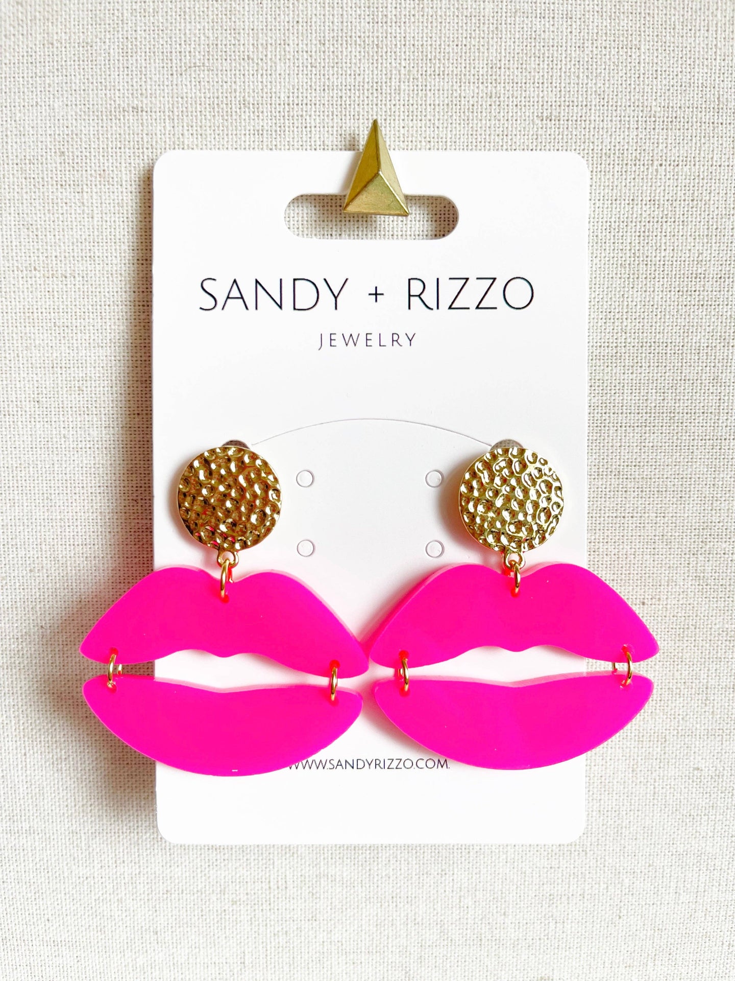 Hot Pink Kiss Earrings