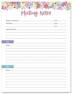 Meeting Notes Pad