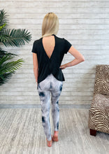 White Feather Print High Waisted Leggings