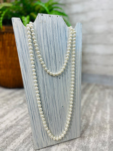 Long Strand Faux Pearl Necklace