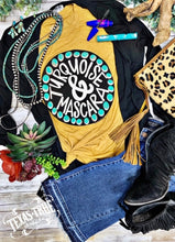 Turquoise & Mascara Tee