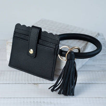 Bridgette Bangle Keychain with Scalloped Edge Card Holder