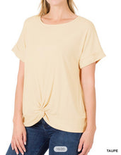 Casual Knit Knot Front Top