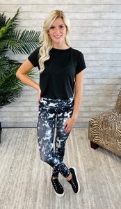 Black Tie Die Ziggy Leggings