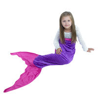 Mermaid Tail Blanket Minky Purple